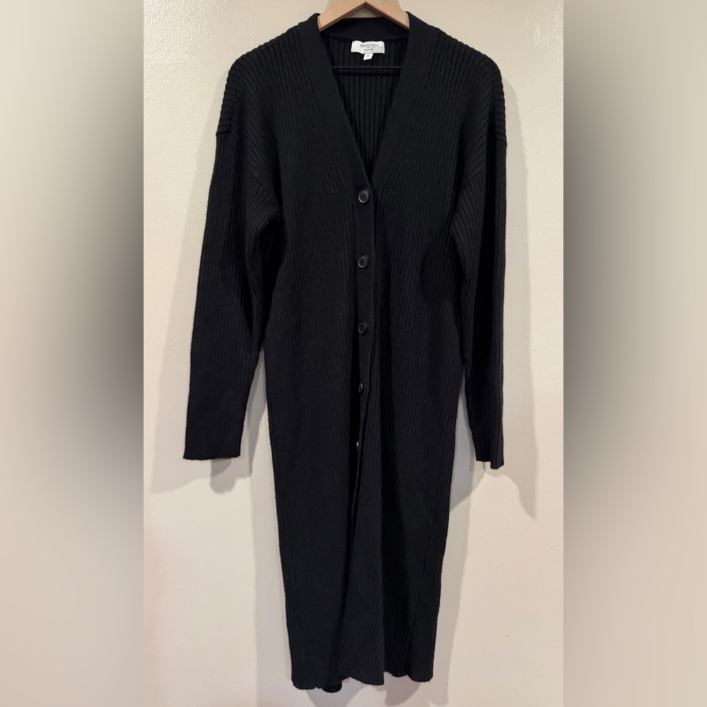 Marissa Webb Elegant Black Knit Cardigan orDress Size Med/Large Great Condition